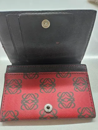 Cartera Loewe Monogram Roja y Marrón