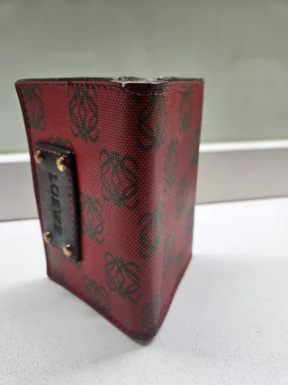 Cartera Loewe Monogram Roja y Marrón