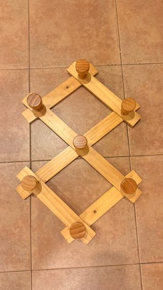 Perchero de madera 7 ganchos