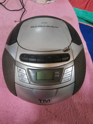 Radio CD TM ELECTRON Plata y Negro