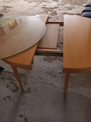 Regalo Mesa camilla redonda extensible con cristal