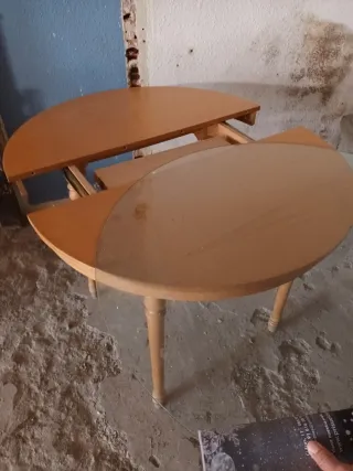 Regalo Mesa camilla redonda extensible con cristal