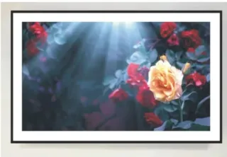 Cuadro de flores rosas y amarillas