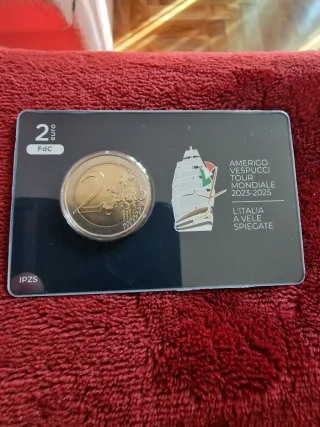 Moneta 2€ Italia Amerigo Vespucci