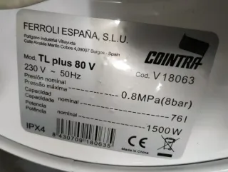 Calentador de agua eléctrico COINTRA