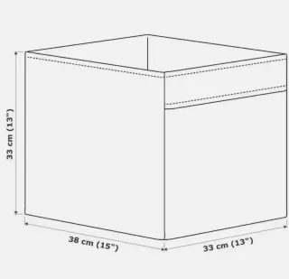 Cajas de tela grises Ikea Kallax (4 unidades)