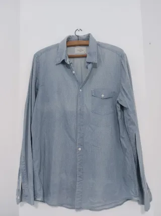 Camisa azul con estampado Emidio Tucci