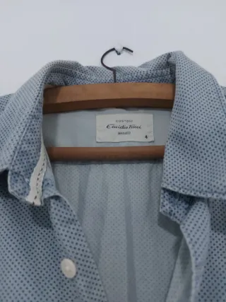 Camisa azul con estampado Emidio Tucci