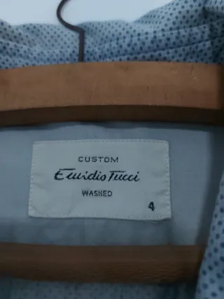 Camisa azul con estampado Emidio Tucci