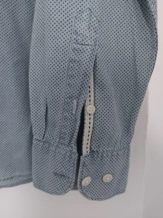 Camisa azul con estampado Emidio Tucci