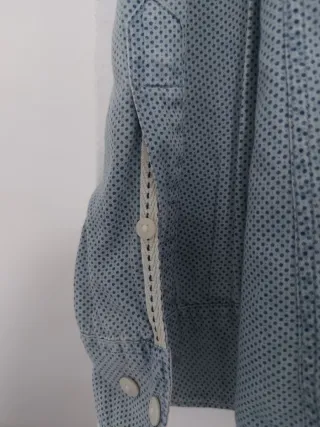 Camisa azul con estampado Emidio Tucci