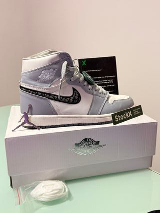 Jordan Air 1 High OG x Dior Gris Blanco