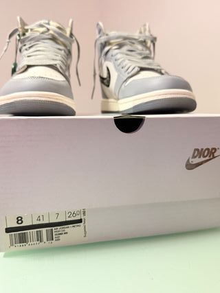 Jordan Air 1 High OG x Dior Gris Blanco