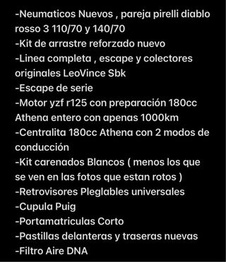 YZF R125 (180cc) Accidentada
