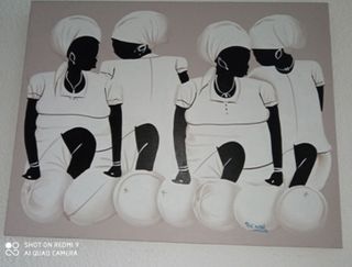 Cuadro Mujeres Silueta Blanco y Negro