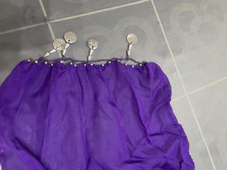 Pañuelo Danza Vientre Monedas Morado