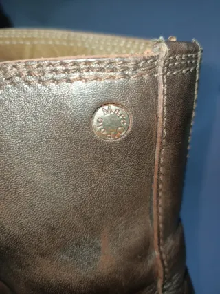 Botines de cuero marrón