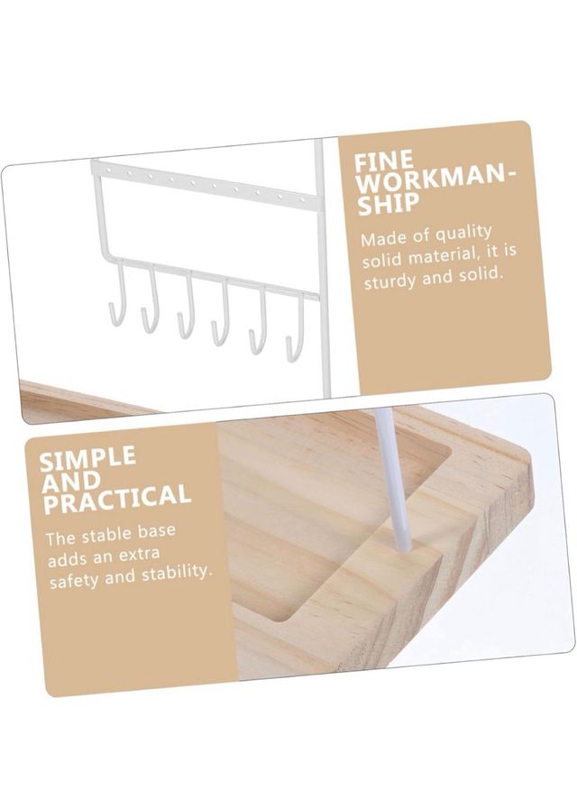 Expositor Joyas Blanco Madera