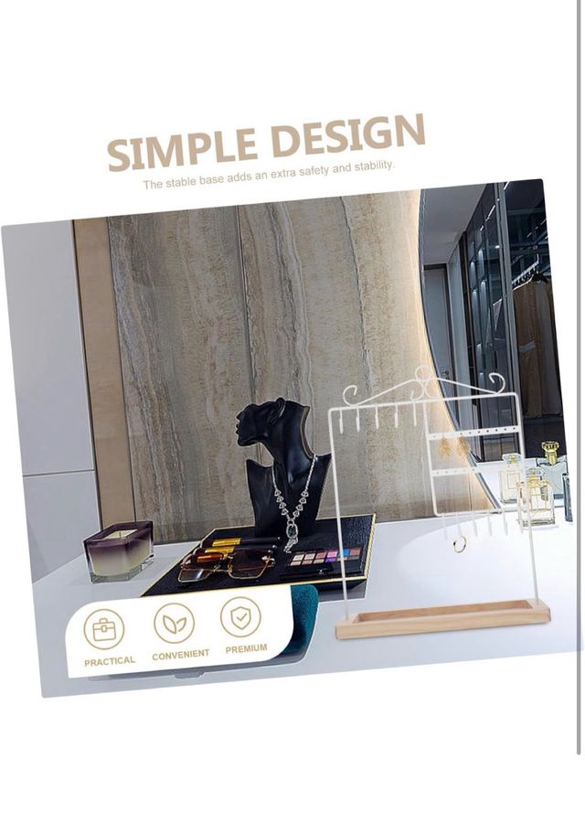 Expositor Joyas Blanco Madera