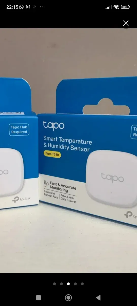 Lote de 4 Sensores Tapo Temperatura y Humedad