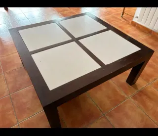 Mesa de centro Banak madera y cristal