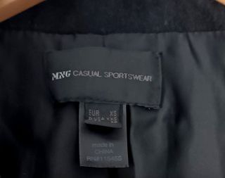 Cazadora Biker Lana Mango Talla XS