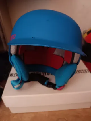 Casco infantil ski azul RED