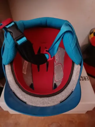 Casco infantil ski azul RED