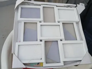 Marco de fotos múltiple blanco