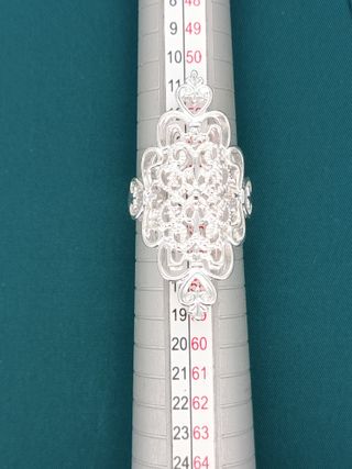 Anillo Plata Ley 925 nuevo .Diseño Calado