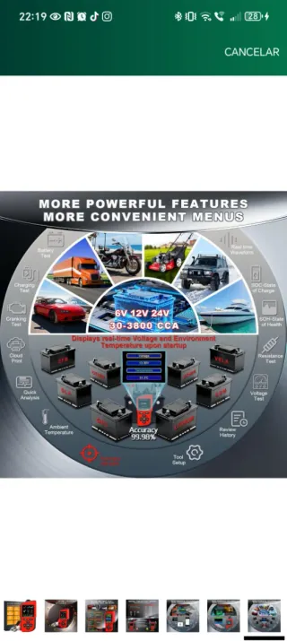 Probador Batería BT90 PRO CCA 30-3800