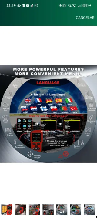 Probador Batería BT90 PRO CCA 30-3800