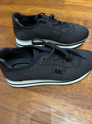 Michael Kors Bambas Talla 37 Negro/Dorado