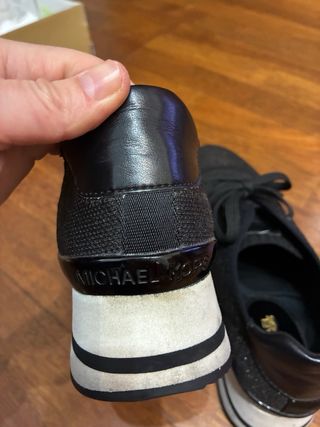 Michael Kors Bambas Talla 37 Negro/Dorado