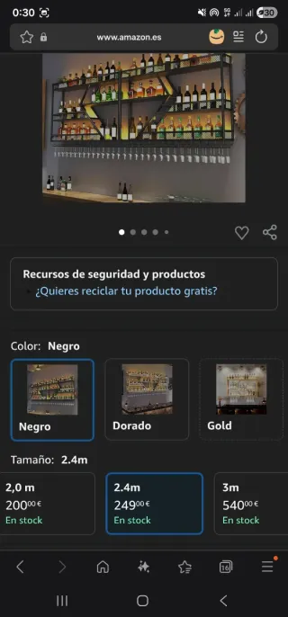 Vitrina expositora botellero