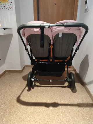 Bugaboo Gemelar Rosa y Gris donkey 3