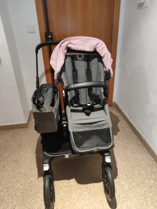 Bugaboo Gemelar Rosa y Gris donkey 3