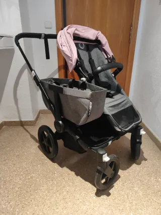 Bugaboo Gemelar Rosa y Gris donkey 3
