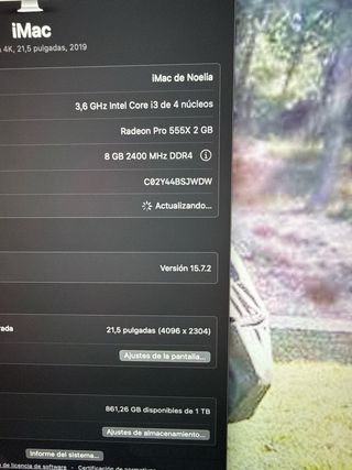 iMac 21.5” 2019 Plata