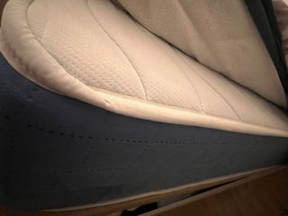 Cama Matrimonio Beige y Blanca