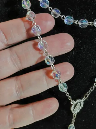 Rosario Vintage Virgen Rocío Cristal
