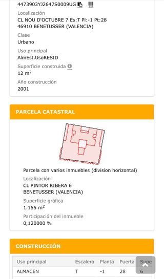 Se vende trastero – 12 m² – Acceso 24h-Benetússer