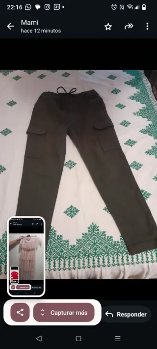 Pantalón cargo niño verde militar