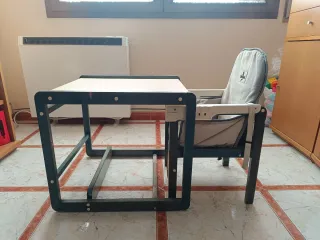 Trona convertible bebé en mesa y silla