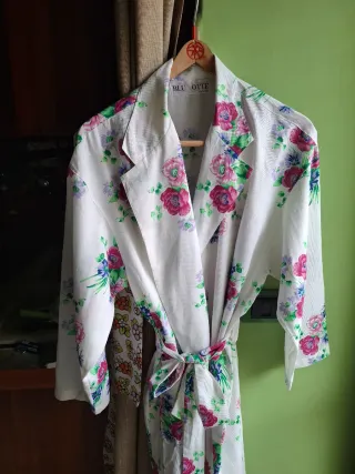 Set cotone pique floreale