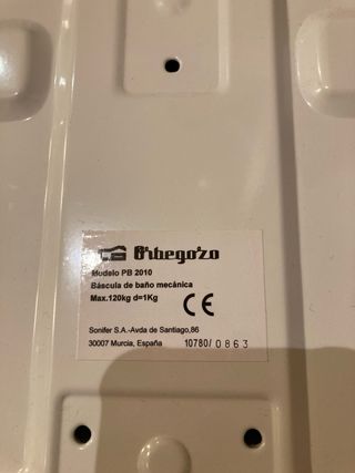 Báscula Analógica Orbegozo