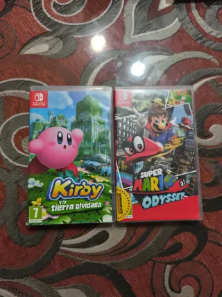 2 Juegos Nintendo Switch: Kirby y Mario Odyssey