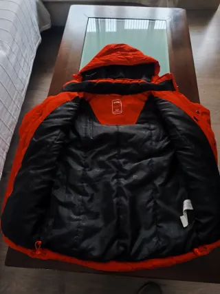 Cazadora de nieve infantil naranja y negra 9-10año