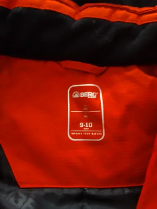 Cazadora de nieve infantil naranja y negra 9-10año