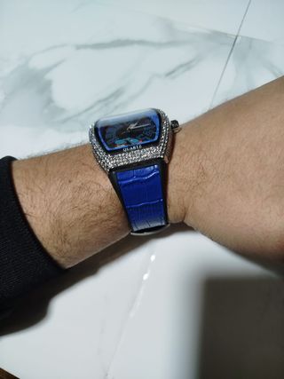 Reloj Frank X Popeye Azul con Diamantes – NUEVO